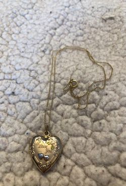 gold Heart shaped locket