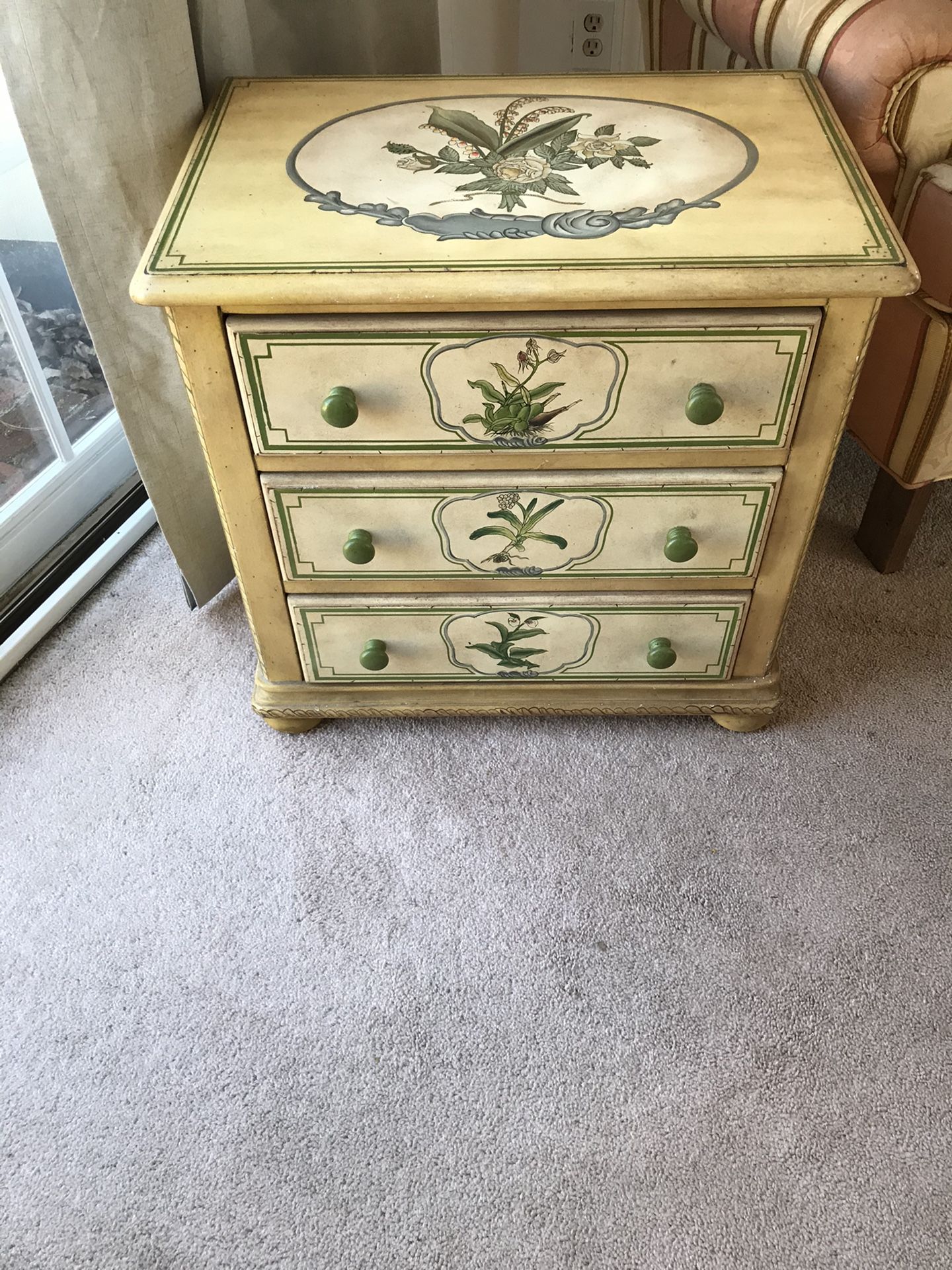 Hand Painted Cabinet Table