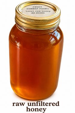 Raw unfiltered local honey