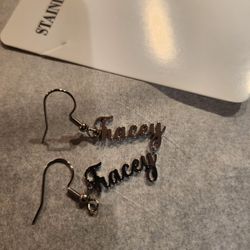 Silver Personalized Earrings