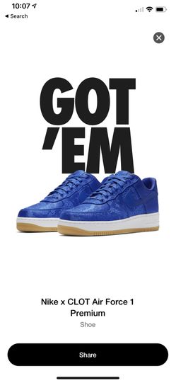 Air Force 1 CLOT SIZE 12