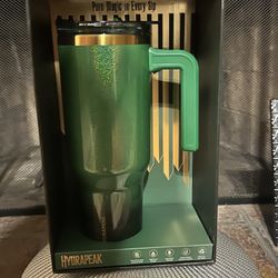 Limited Edition Green 40oz Tumbler HydraPeak Brand 