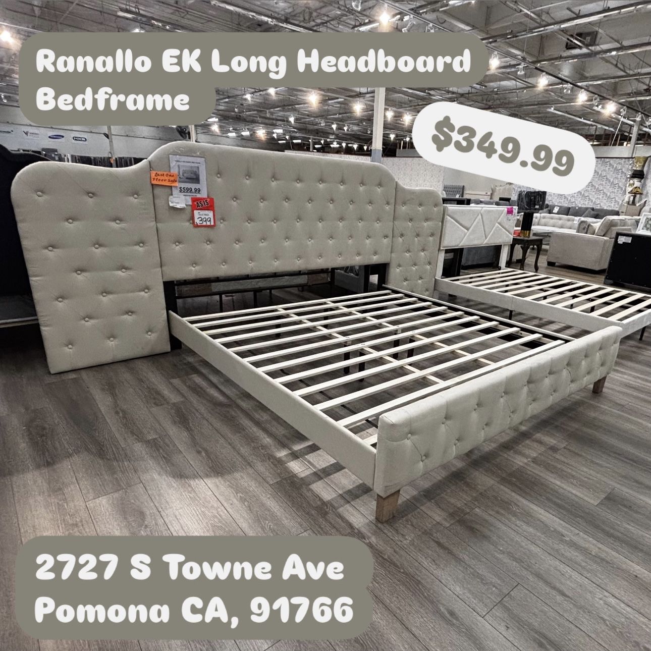 Ranallo EK Long Headboard Bedframe