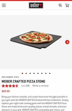Weber crafted glazed baking stone