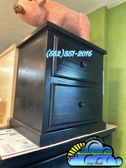 2 drawer black chest cajonera Comoda de Pino Nuevo