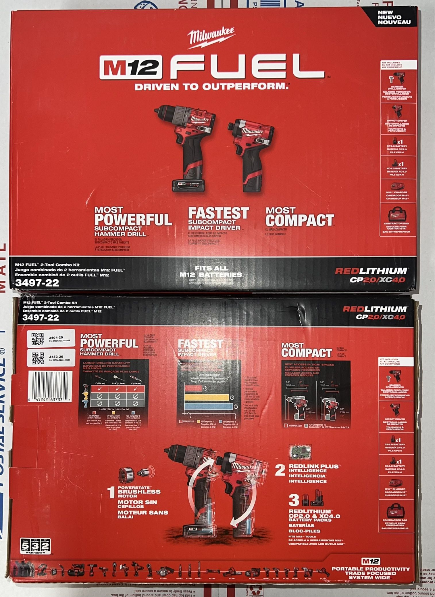 Milwaukee M12 Fuel Drill Combo Kit. Model #3497-22