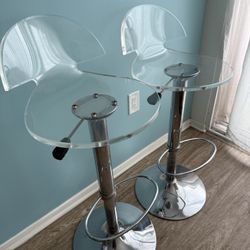 Acrylic Clear Modern Barstools 