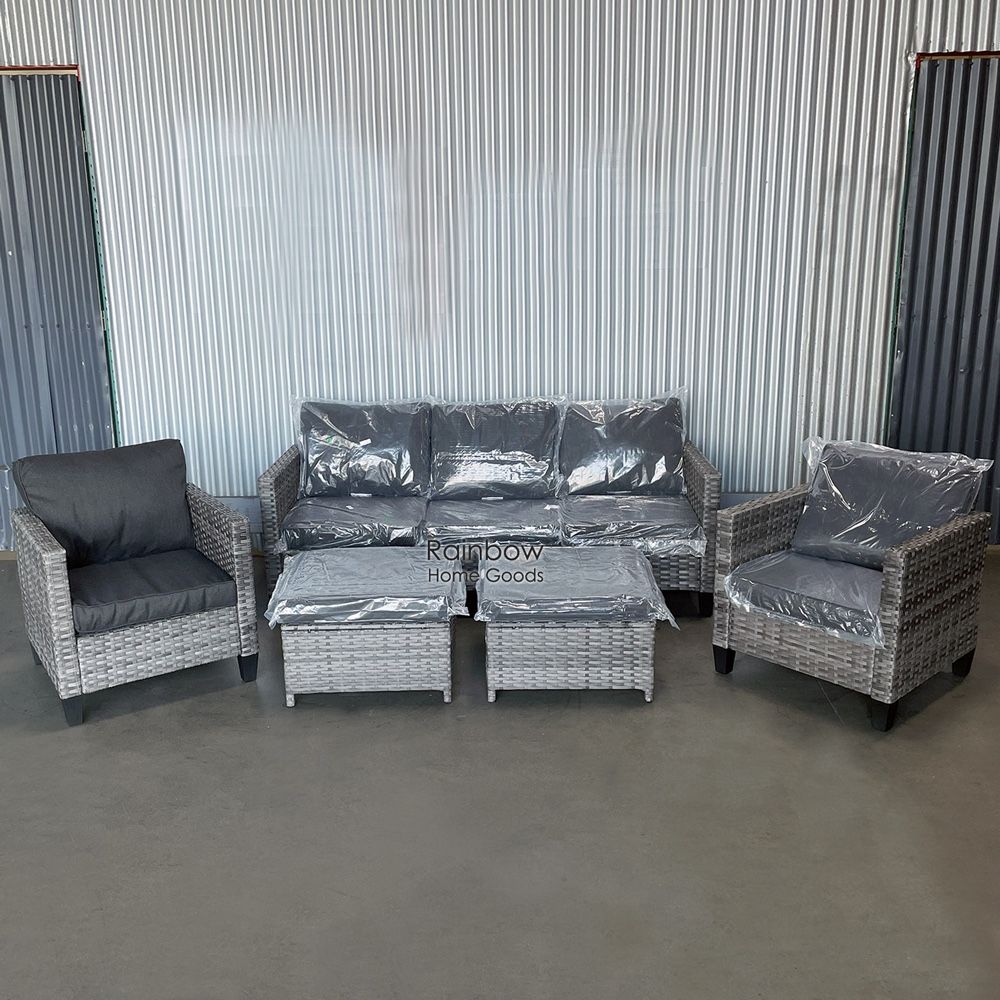 7-Seater Outdoor Patio Furniture Wicker Couch Set