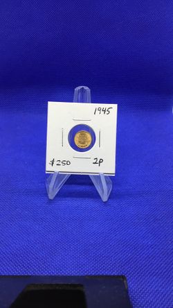 1945 Dos Pesos Mexico gold coin