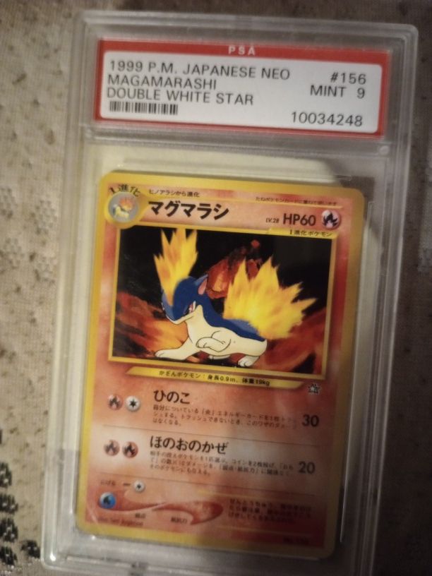 1999 Pokemon Card Magmarashi Double White Star Graded