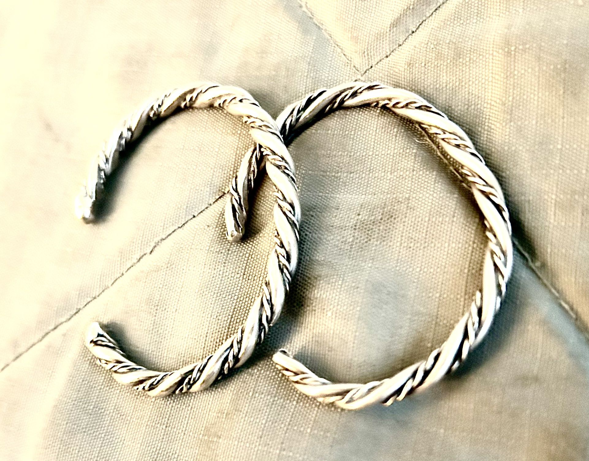 Two Rope Sterling silver bracelets beautiful 