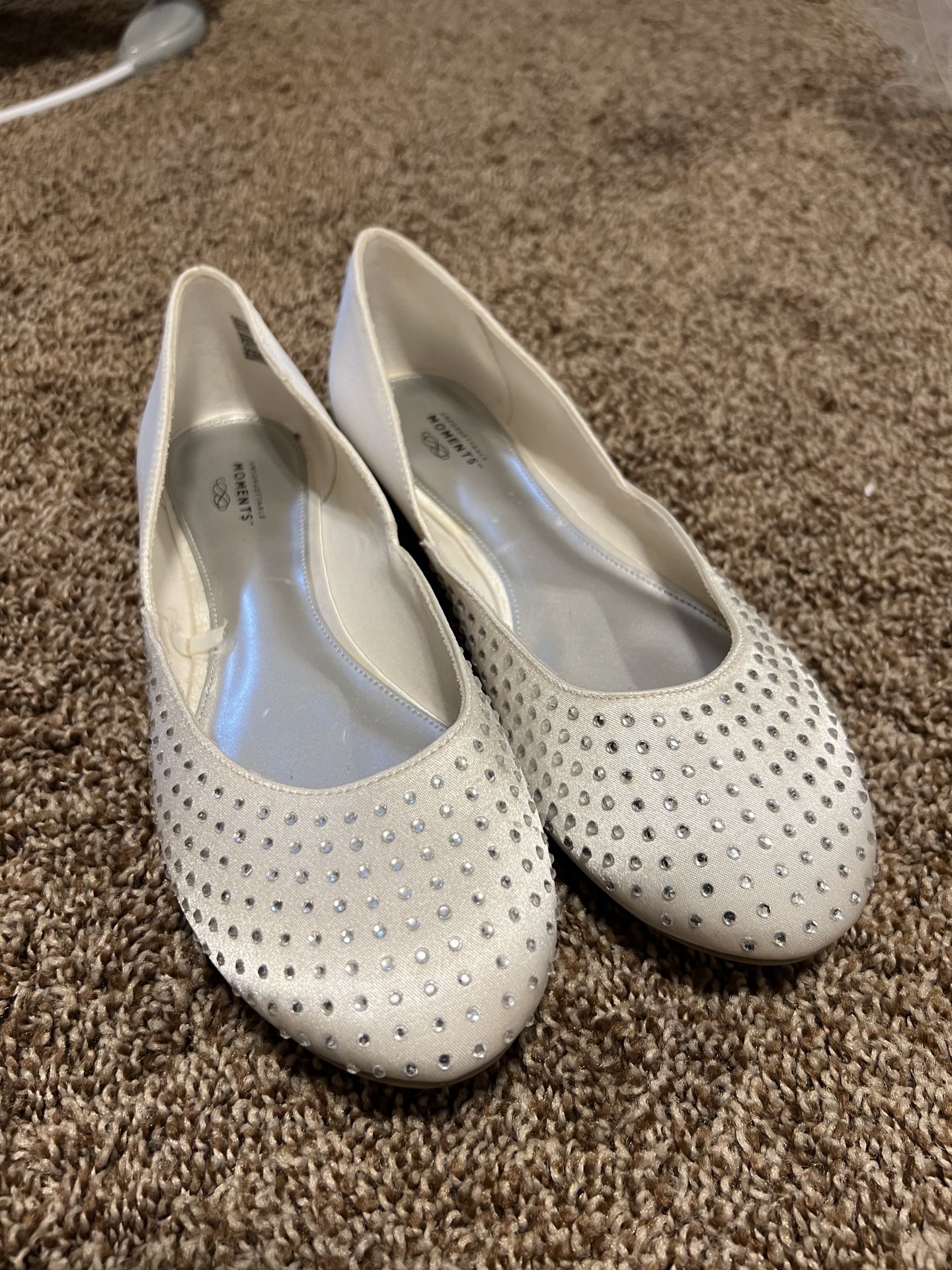 White Wedding Shoes Size 8