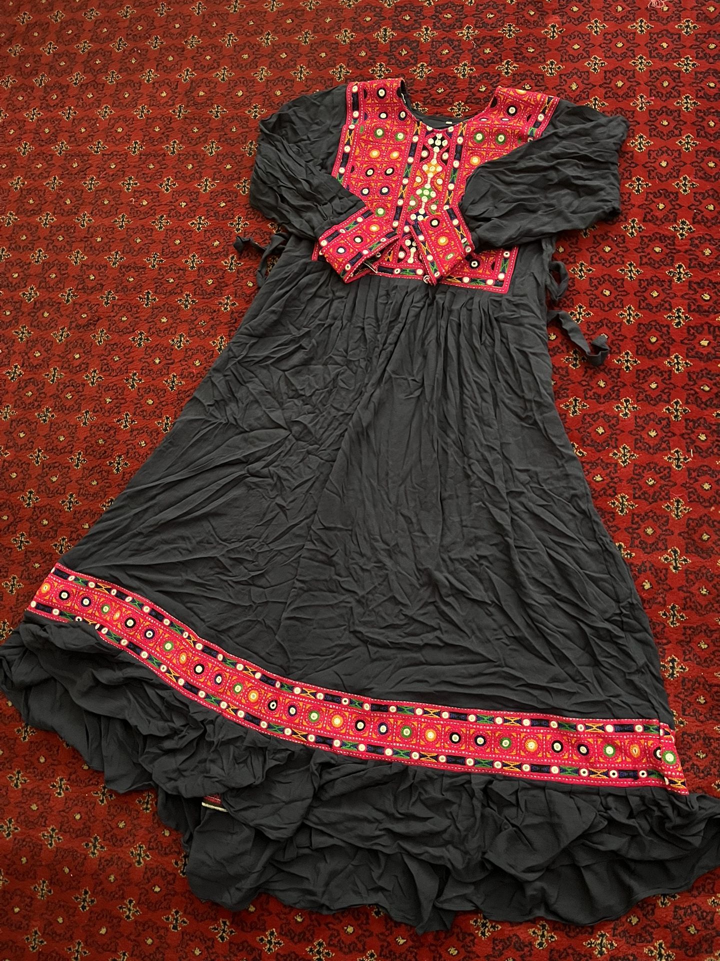 Blue Simple Afghan Dress