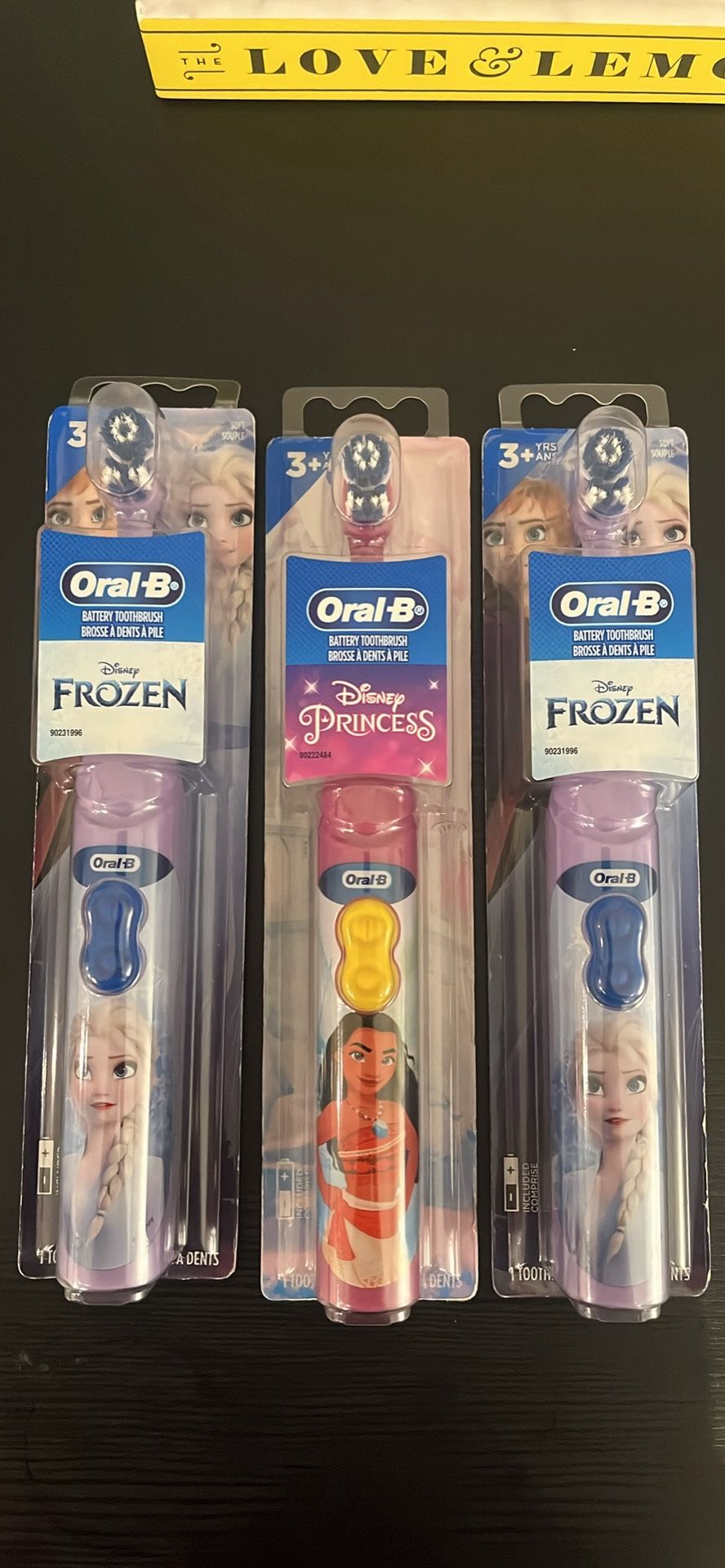 Battery toothbrush kids $4ea