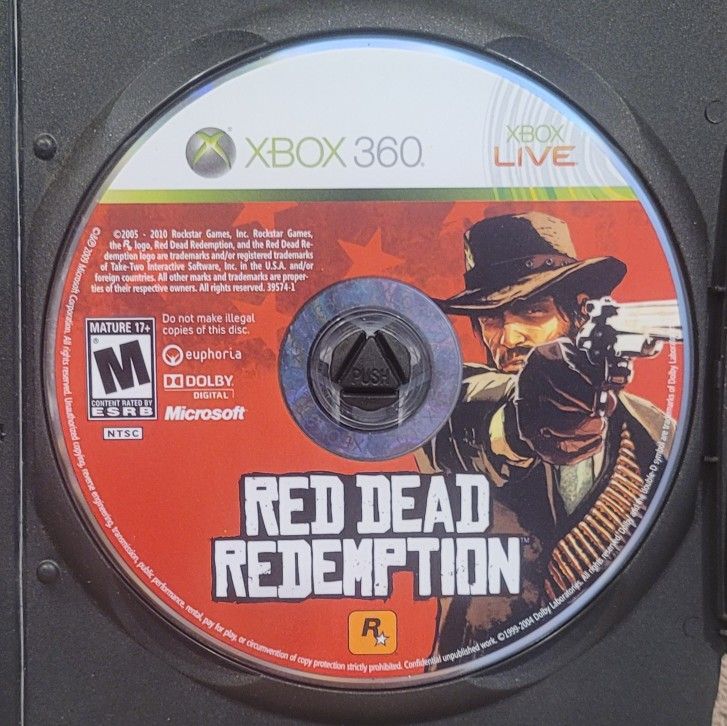 RED DEAD REDEMPTION (2010 XB360) WILD WEST COWBOY OUTLAW DEPUTY MICROSOFT XBOX 360 VIDEO GAME DISK
