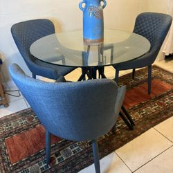 Blue Denim Dining Side/Chairs (ONLY 3 Left)