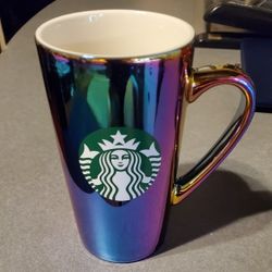 Starbucks 16oz Holographic Mug with a Rainbow Iridescent Oil Slick Finish