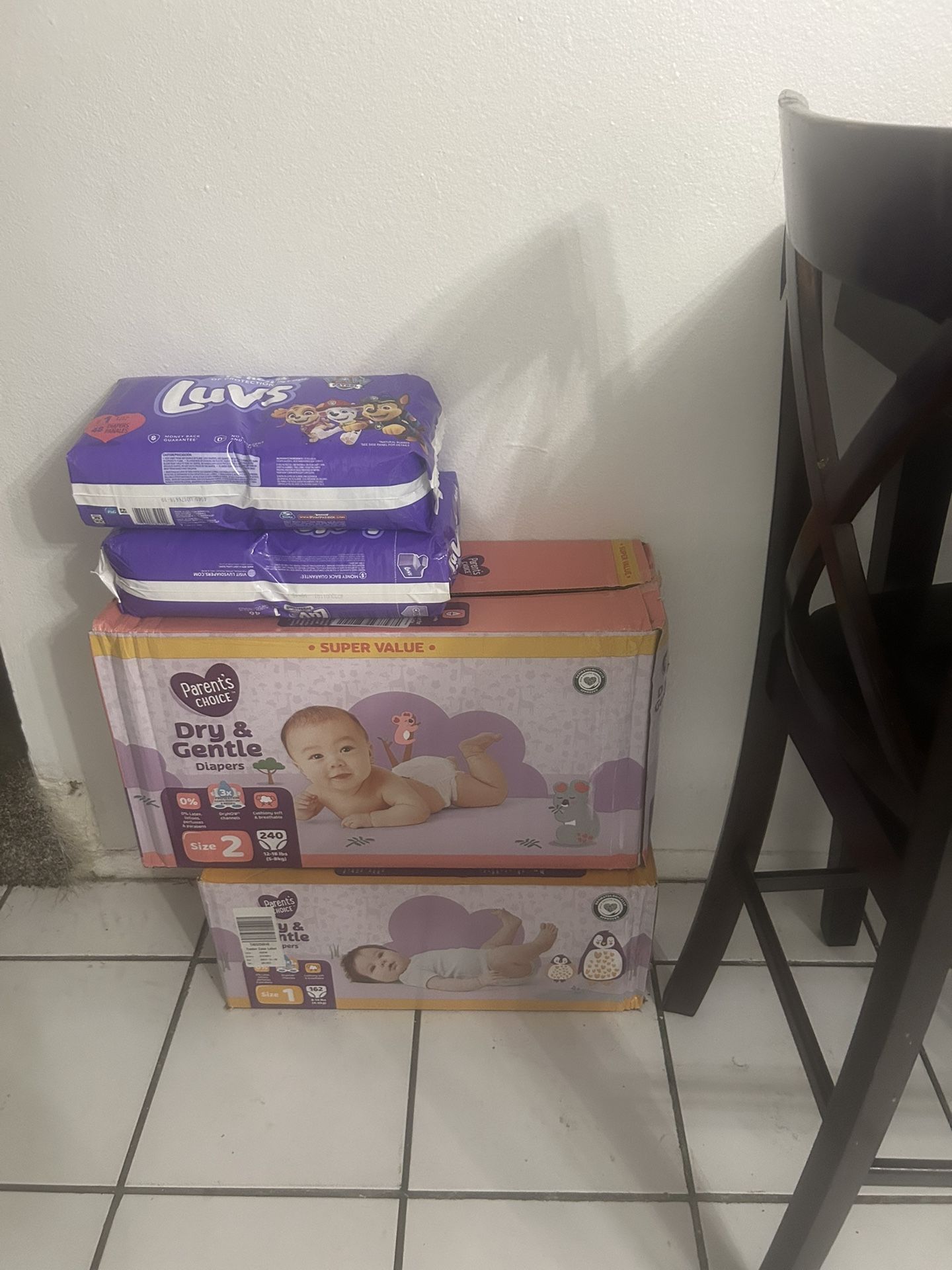 Size 1 & 2 Diapers