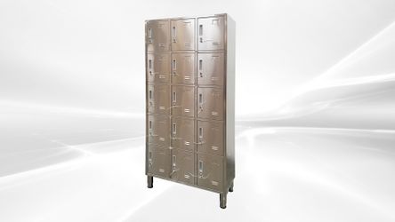 NSF 15 Door Stainless Steel Locker assembled HT-L-15