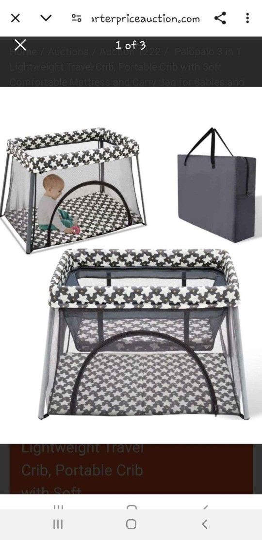 Palopalo 3 In 1 Lightweight Travel Crib  ***NEW***