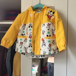 Disney Mickey Mouse Rain Jacket Size 2