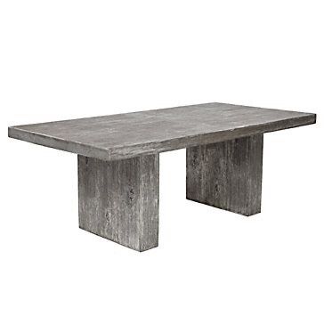 Z Gallerie Timber Dining Table silver Plus glass top