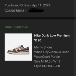 Size 10.5M12W-Nike Dunk Low “Setsburn”