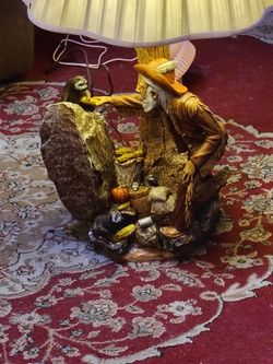 Vintage Cowboy trapper lamp