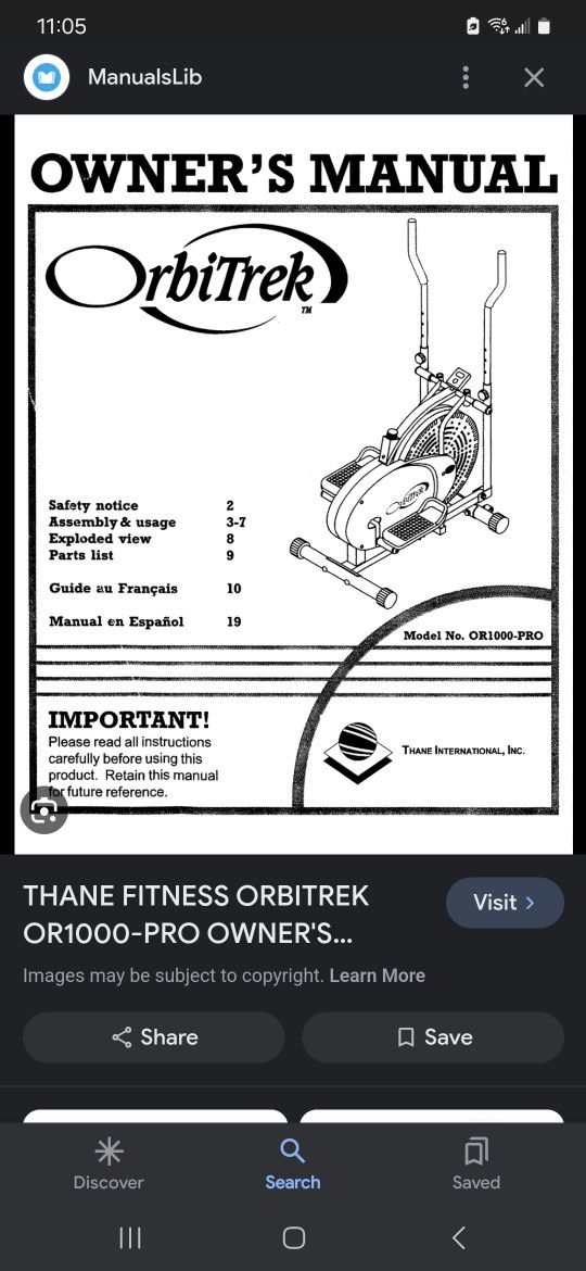 Orbitrek Elliptical Trainer New In Box