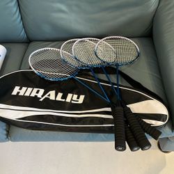 Hiraliy Badminton Set Of 4 Rackets Plus