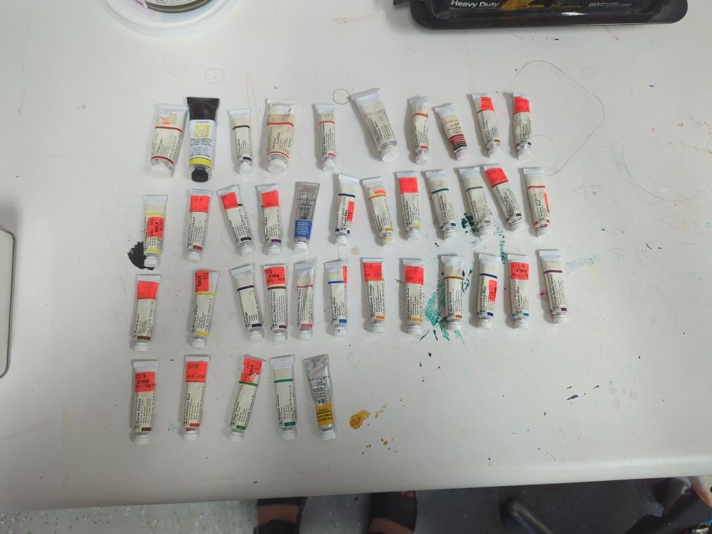 40 Tubes Of Water Color Paint Windsor Newton
