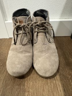 Toms Tan Wedge Boots