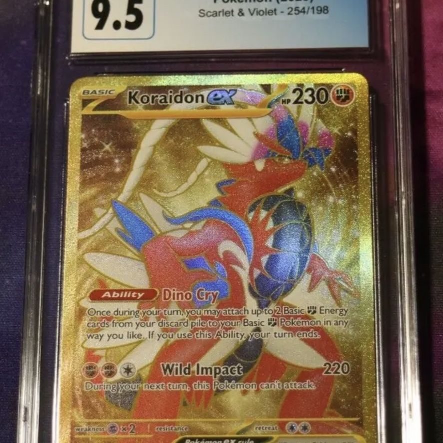 Pokemon TCG Koraidon ex Gold Secret Rare 254/198 Scarlet & Violet Mint PF