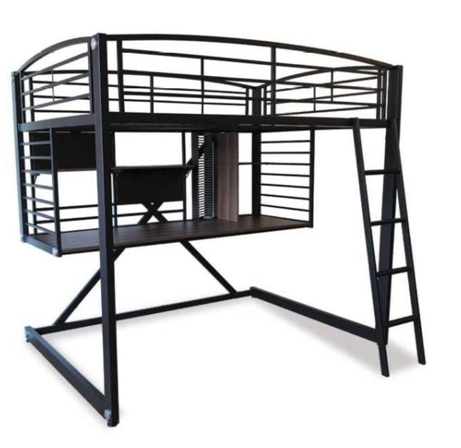 Full-Size Loft Bed w/ Built-In Desk – Like New! Paid $498 — letting it go for $300 OBO