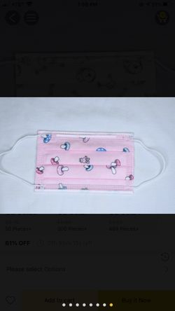 Adult kids / child disposable face mask
