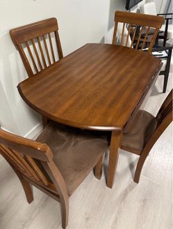 Wooden Dining Table Set – 4 Chairs