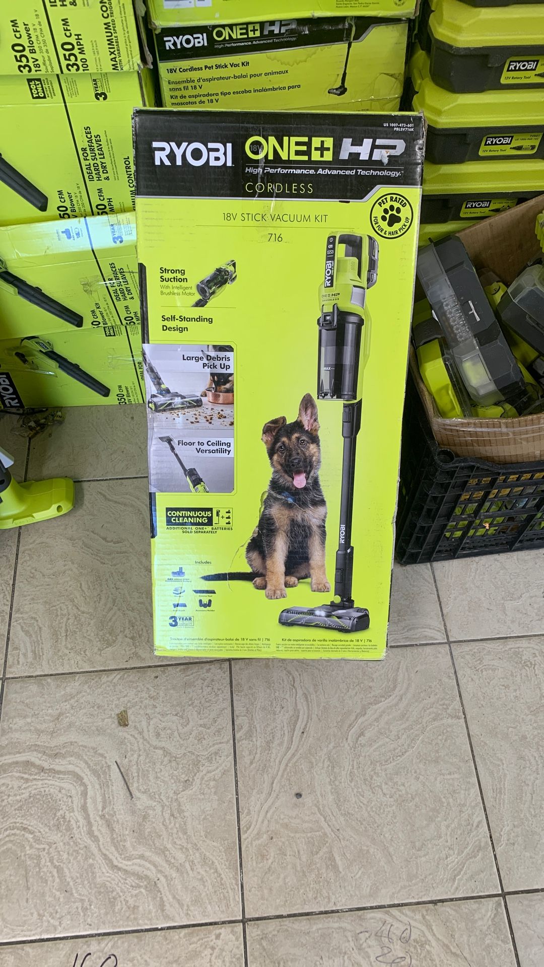Ryobi 18v HP Stick Vacuum Kit Super Strong Vacuum With Full Accessories and Battery And Charger