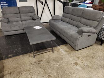 New 2pc power reclining set sofa and loveseat tax included