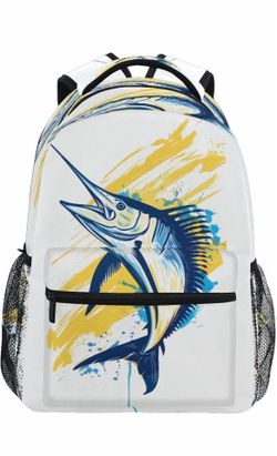 Fish Backpack for School Lightweight Backpack for Boys Girls Schoolbag Bookbag for Kids, A01E18010