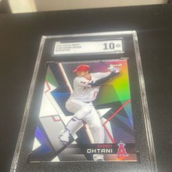  2018 Topps Finest Shohei Ohtani Refractor Rookie SGC 10 Gem Mint