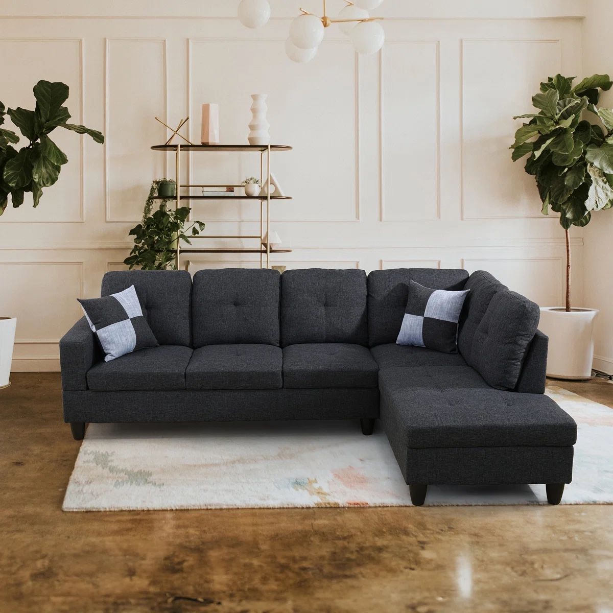 New Sectional + Storage Ottoman  — Left or Right Chaise — Delivery Available 