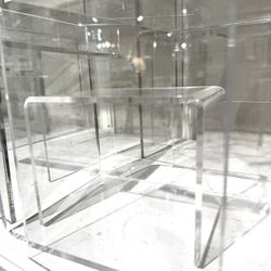 Display Acrylic Risers, Various  Sizes. $5, $8, $10, Few left. Minimum purchase 10 risers. 