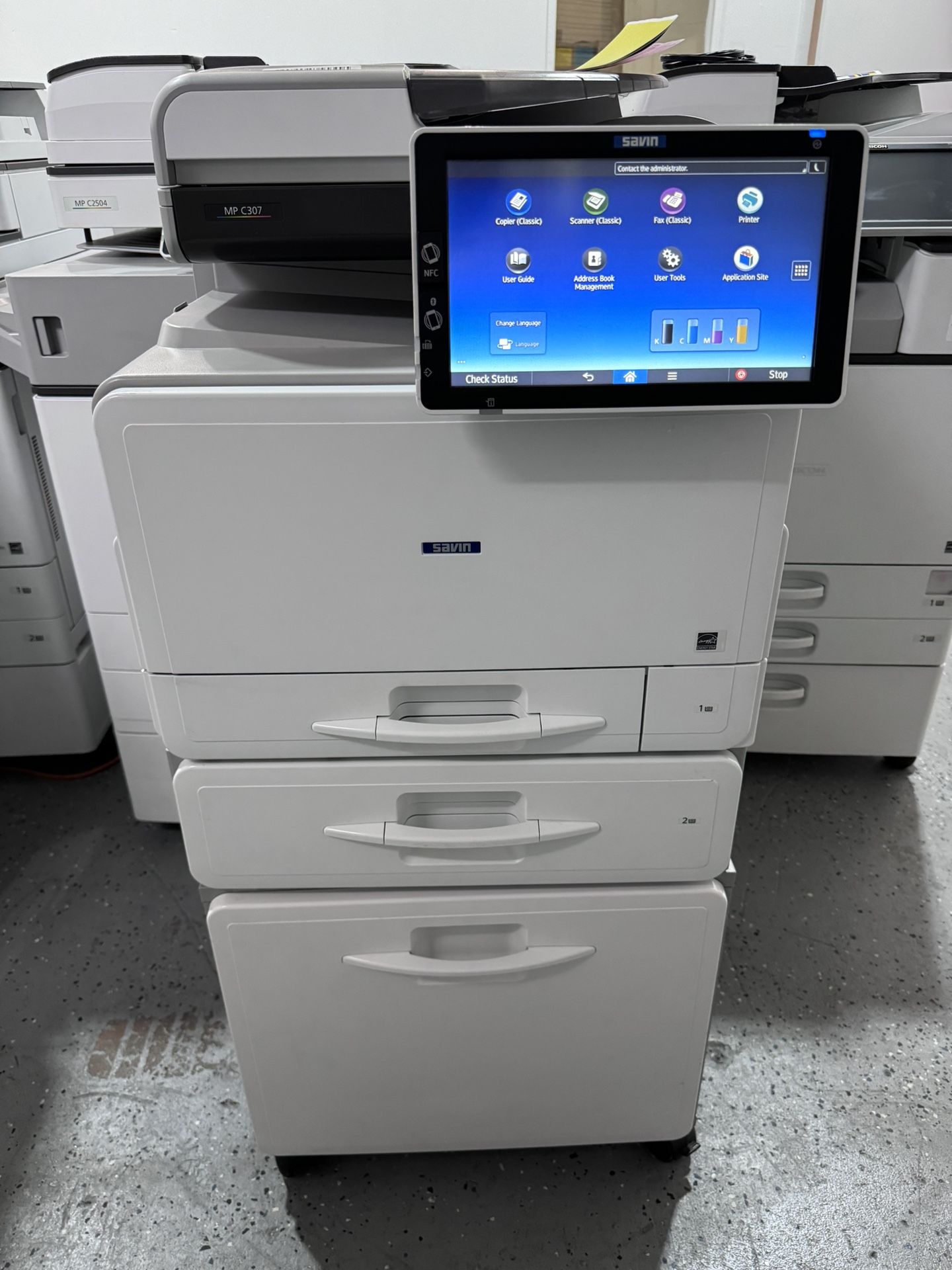 Office Printer Ricoh Mp C307 Color Copier Machine Laser New