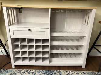 Two tone bar/wine cabinet