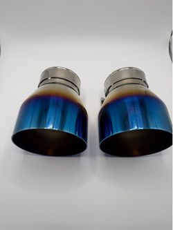 Tempered Blue 64-67mm Exhaust Tips