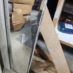 Bathroom mirror: 42 inches by 62 inches.