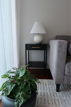 West Elm Metalwork Black Steel Side Tables, Nightstands • Set of 2