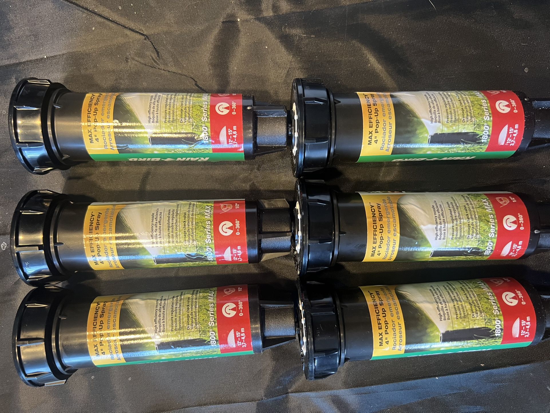 Rainbird 4” Sprinkler Head 8’ To 15’ Ft Spray 0-360 Spray Pattern