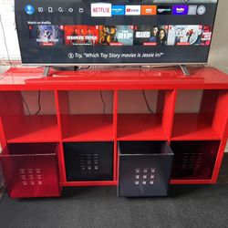 Wood Stand Tv - organizer 