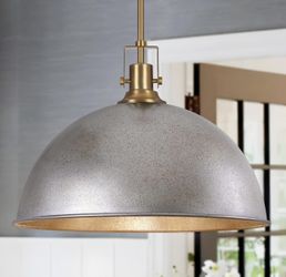 silver large pendant lamp